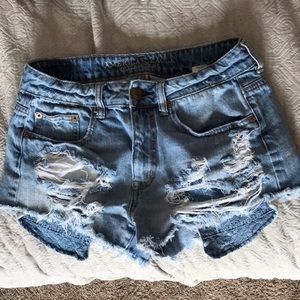american eagle high waisted shorts